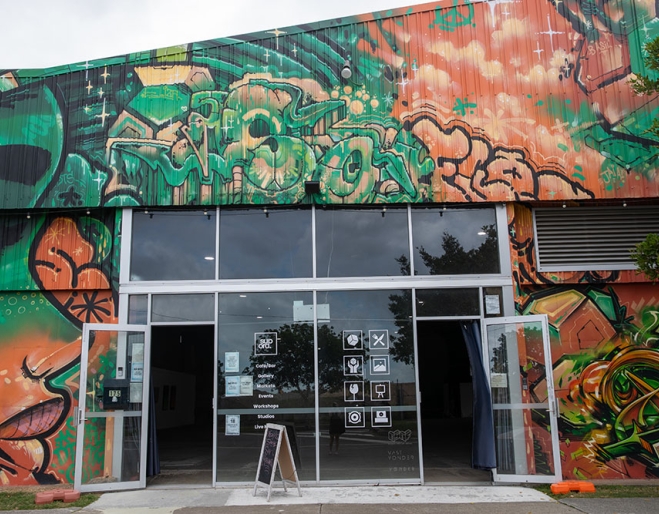 Exterior of Warehouse Cafe