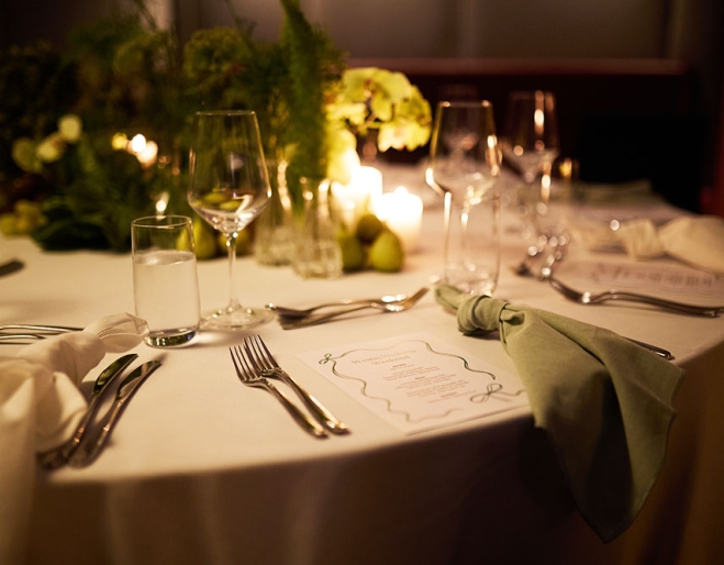 Festive table setting at The Westin