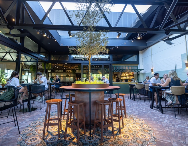 Table in centre of Zephyr Bar West End