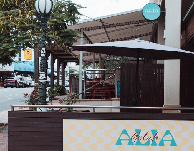 Side view of ALIA Gelato