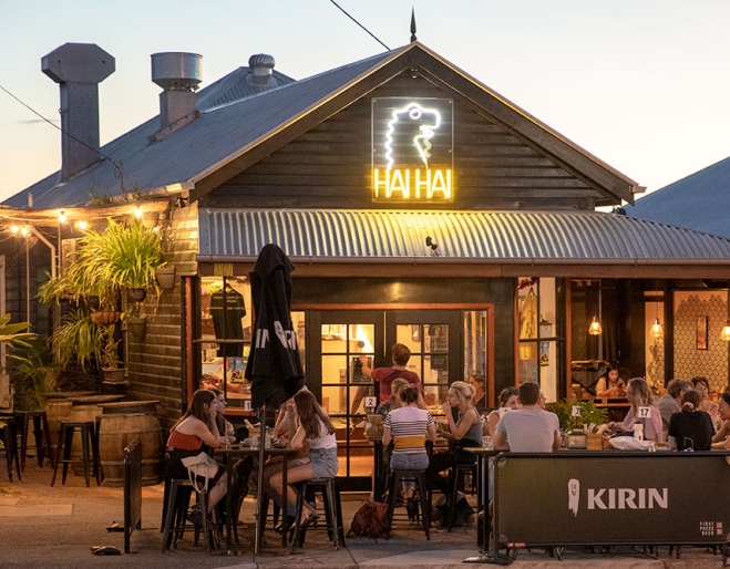 Exterior evening view of Hai Hai Ramen, Paddington