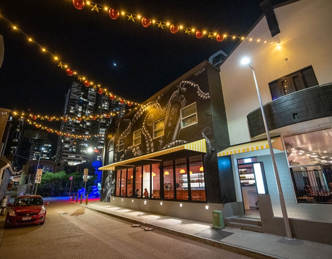 Fish Lane by night