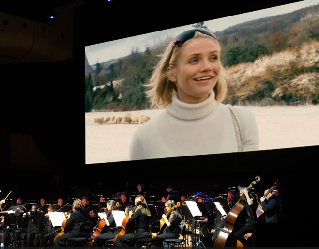 Orchestra with screen