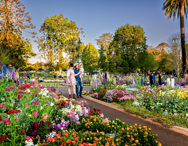 Walking in gardens 