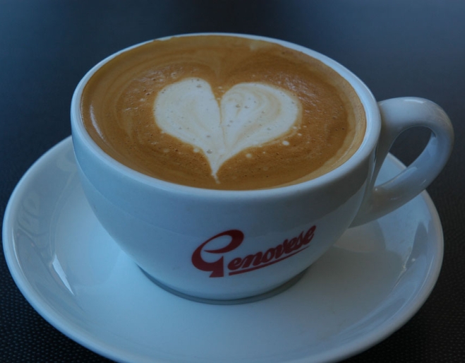 Cup of coffee in Brisbane's Hello Gary Espresso shop in Coorparoo 
