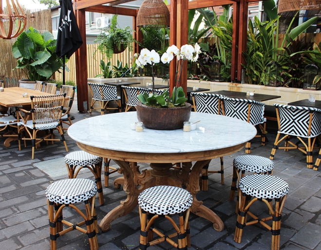Courtyard seating at Hunter & Scout Graceville