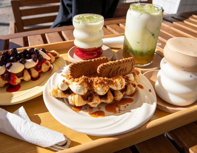 Desserts on table Butter &