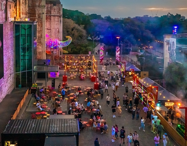 Crowd at Night Feast Brisbane Powerhouse