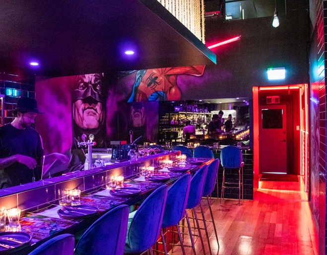 Bar and wll art inside 1st Edition Fortitude valley