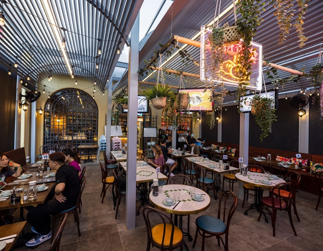 Interior seating at Lilong Chinese Restaurant