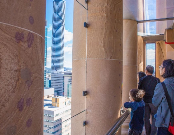 People on clock tower tour, Museum of Brisbane