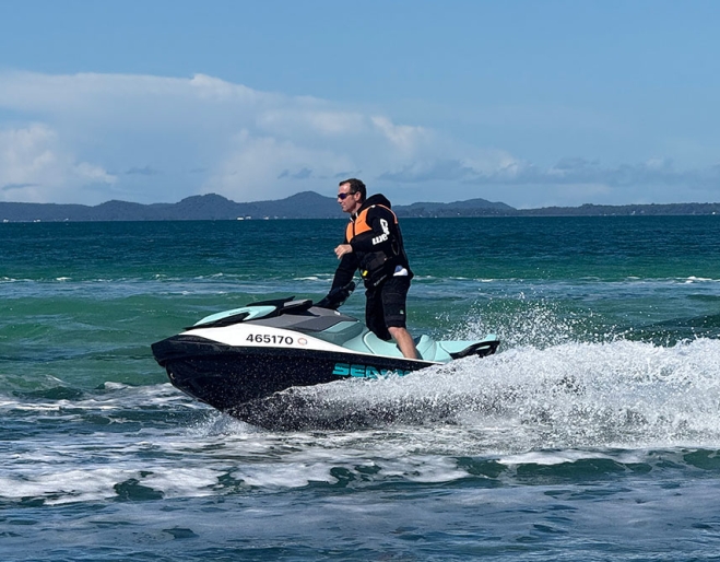 Man on jetski Trident Jetskis