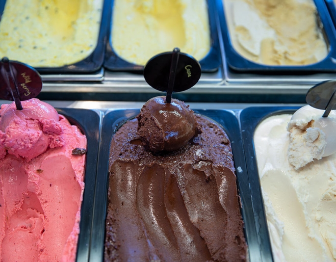 Tubs of ice cream at Lick Wilston
