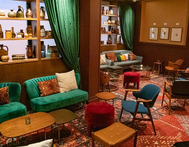 Seating at Kazba Middle-Eastern themed bar Fortitude Valley
