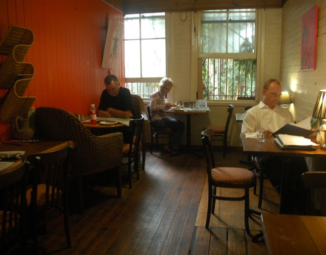 People at tables inside Java Coast Cafe Brisbane
