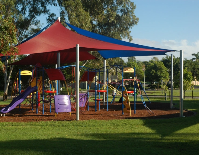 Playground equipment in Lanham Park in the Grange.