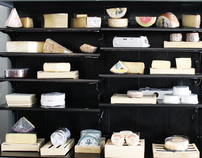 Shelves of cheese Le Fromage Yard Morningside