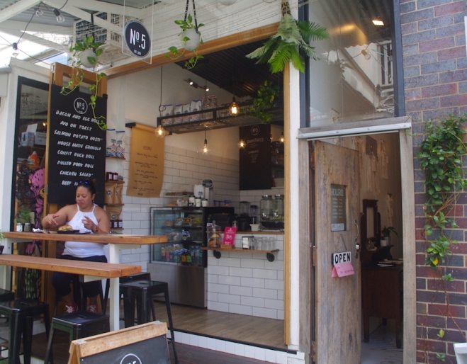Exterior of No.5 Café Fortitude Valley