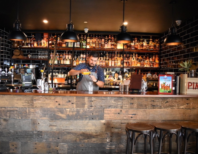 Bar inside Old Bill's 