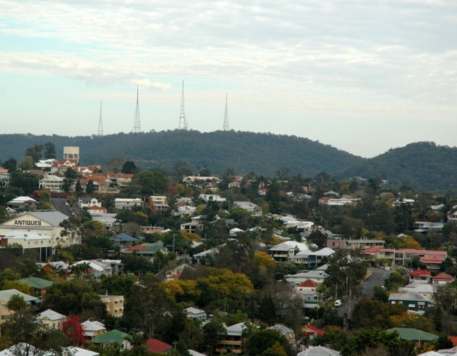 Paddington district views with houses and hills 
