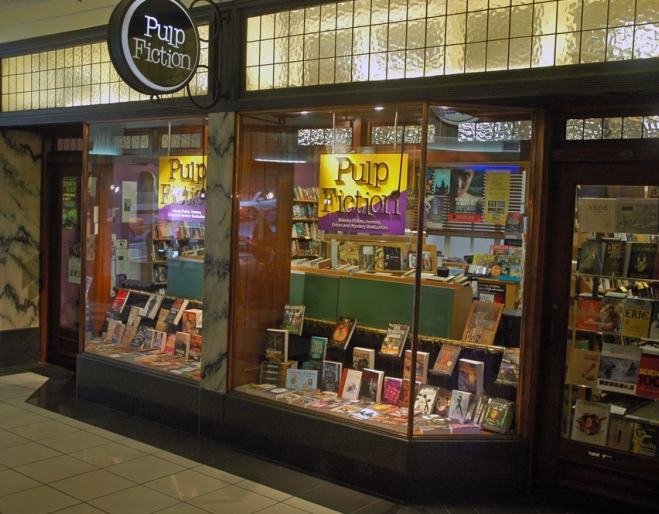 Exterior of Pulp Fiction bookstore, Brisbane CBD