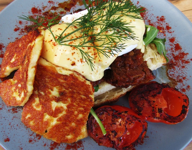Breakfast on a plate at Smoked Paprika