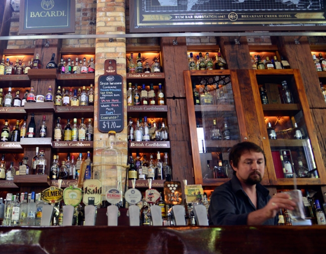 Wall of rum at Substation 41