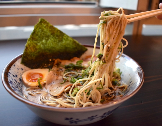 Plate of noodles at Taro’s Ramen