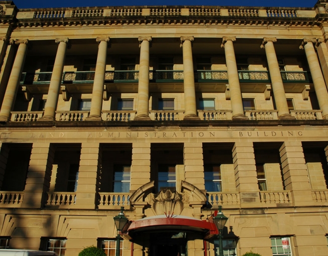 Treasury Building's ornate facade on Queen St Brisbane