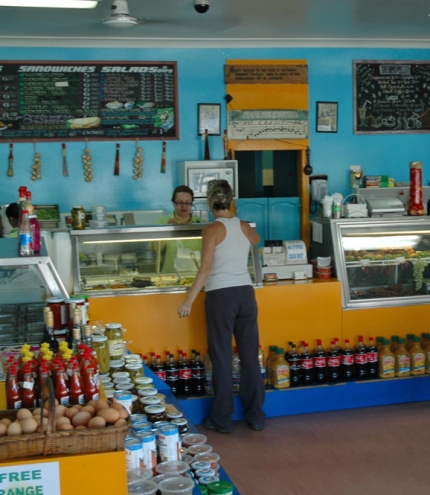Woman at counter of No No's Lebanese Cuisine in Red Hill 