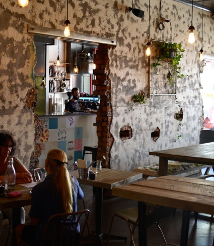 Interior seating at Artie & Mai, Albion