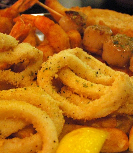 Fish and chips on plate