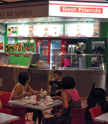 People in food court outside best friends kainan sa