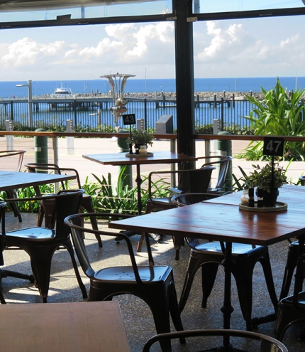 Tables and chairs inside Cafe Diversity Redcliffe