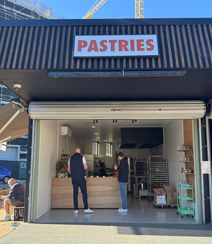 Front of Bakery at Time and Temp