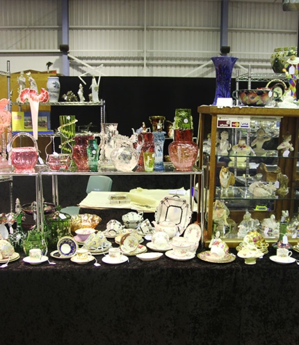 Wares on display at Albion Antique & Collectables Fair