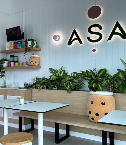 Inside seating at ASA Cafe, Yeronga 