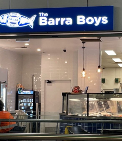 Shop frontage of The Barra Boys Moorooka