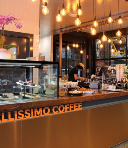 Front counter of Bellissimo Coffee Café, Coorparoo
