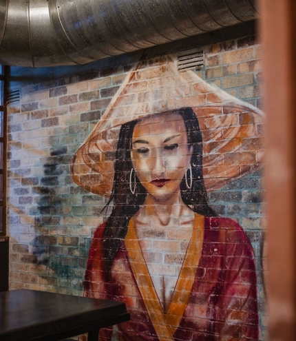 Wall art inside Big Boy Bangkok