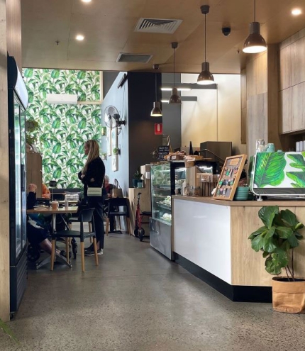 Counter inside Botanicafe Moorooka