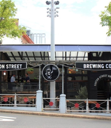 Exterior of Caxton Street Brewing Co, Petrie Terrace  