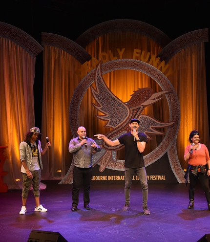 Deadly Funny comics doing stand up 