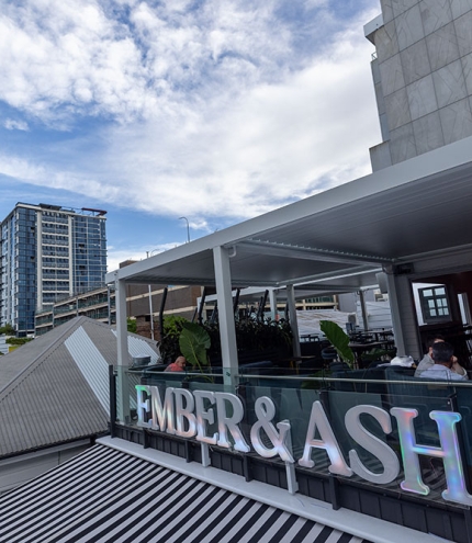 Signage of Ember & Ash