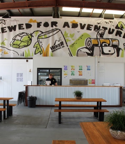 Inside seating at Hiker Brewing, Salisbury