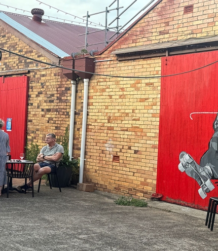 Murals on wall The Shed Wynnum