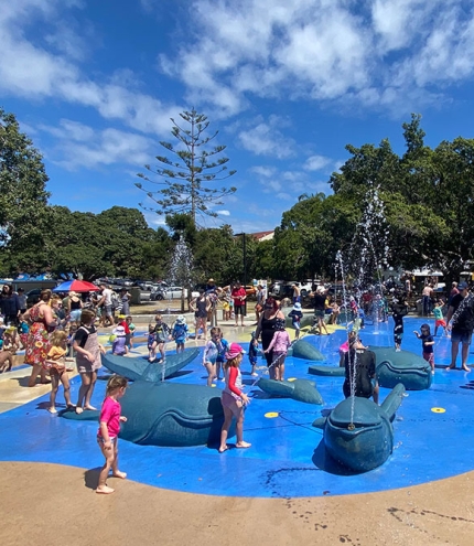Children playing at Wynnum Water park