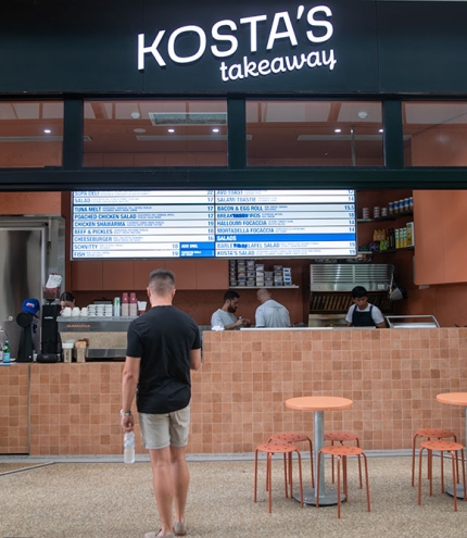 Outside of Kosta's Takeaway