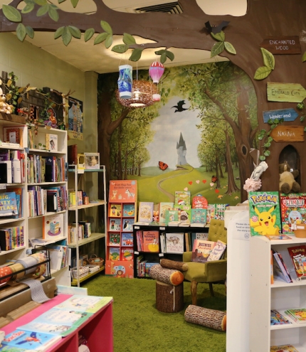 Inside of The Mad Hatters Bookshop Manly with books on shelves