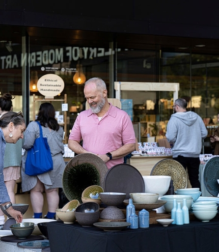 QAGOMA Winter Design Market ceramics stall
